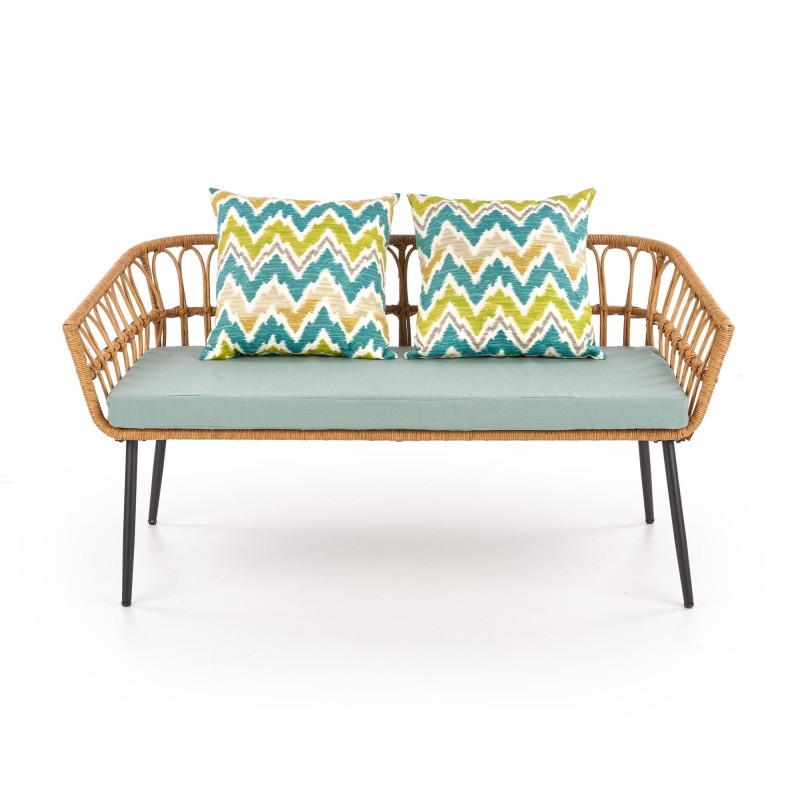 GARDENA 2S fotel podwójny czarny / naturalny / popielaty (1p 1szt)