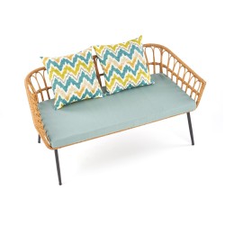 GARDENA 2S fotel podwójny czarny / naturalny / popielaty (1p 1szt)