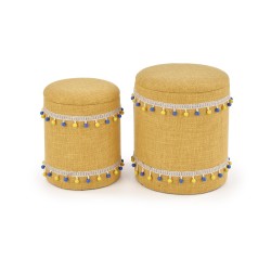 GRADO zestaw 2 puf, żółty (1p 1szt)