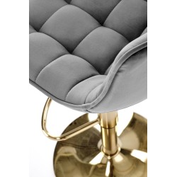 H120 hoker nogi - złote, siedzisko - ciemny popiel (1p 1szt)