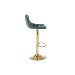 H120 hoker nogi - złote, siedzisko - ciemny zielony (1p 1szt)