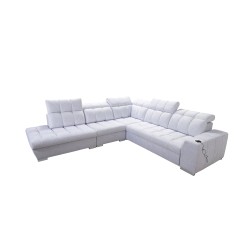Prisma IX sectional sofa with sleeping function, USB port, and storage for bedding - Velvet | Pet friendly, Terra 06 Prisma IX sectional sofa with sleeping function, USB port, and storage for bedding - Velvet | Pet friendly, Terra 06