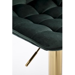 H120 hoker nogi - złote, siedzisko - ciemny zielony (1p 1szt)