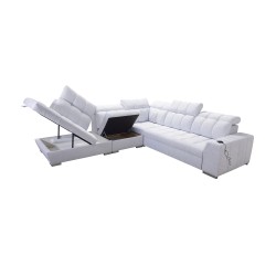 Prisma IX sectional sofa with sleeping function, USB port, and storage for bedding - Velvet | Pet friendly, Terra 06 Prisma IX sectional sofa with sleeping function, USB port, and storage for bedding - Velvet | Pet friendly, Terra 06
