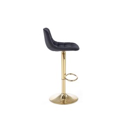 H120 hoker nogi - złote, siedzisko - czarny (1p 1szt)