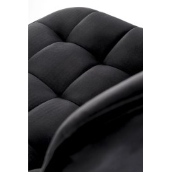 H120 hoker nogi - złote, siedzisko - czarny (1p 1szt)