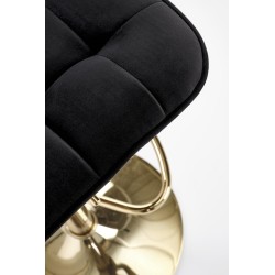 H120 hoker nogi - złote, siedzisko - czarny (1p 1szt)