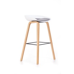 H86 hoker biało / popiel (1p 2szt)