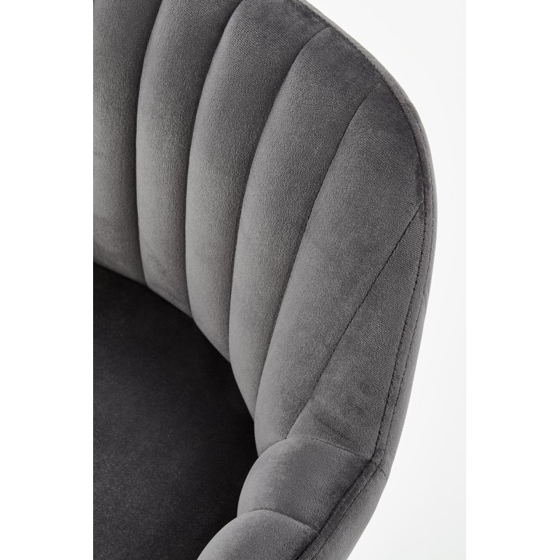 H93 hoker nogi - orzech, tapicerka - ciemny popiel (1p 1szt)