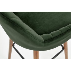 H93 hoker nogi - orzech, tapicerka - c. zielony (1p 1szt)