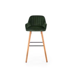 H93 hoker nogi - orzech, tapicerka - c. zielony (1p 1szt)