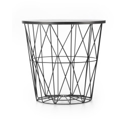 HARISSA_B ława stelaż - czarny, blat - czarny marmur (2p 8szt)