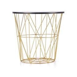 HARISSA_G ława stelaż - złoty, blat - czarny marmur (2p 8szt)