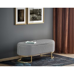 HARMONY ławka z funkcją pojemnika, czarny / biały / złoty (1p 1szt)