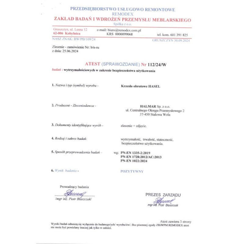 HASEL fotel gabinetowy czarny / popiel