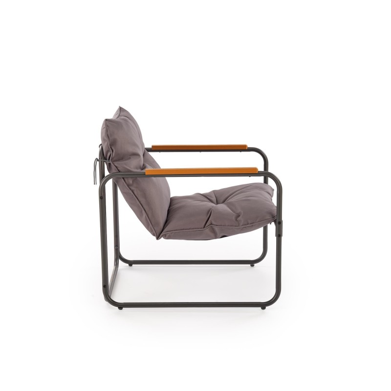 HUDSON, zestaw ogrodowy ( sofa, fotel 2x, ława ), popielaty / brązowy (1p 1zestaw)