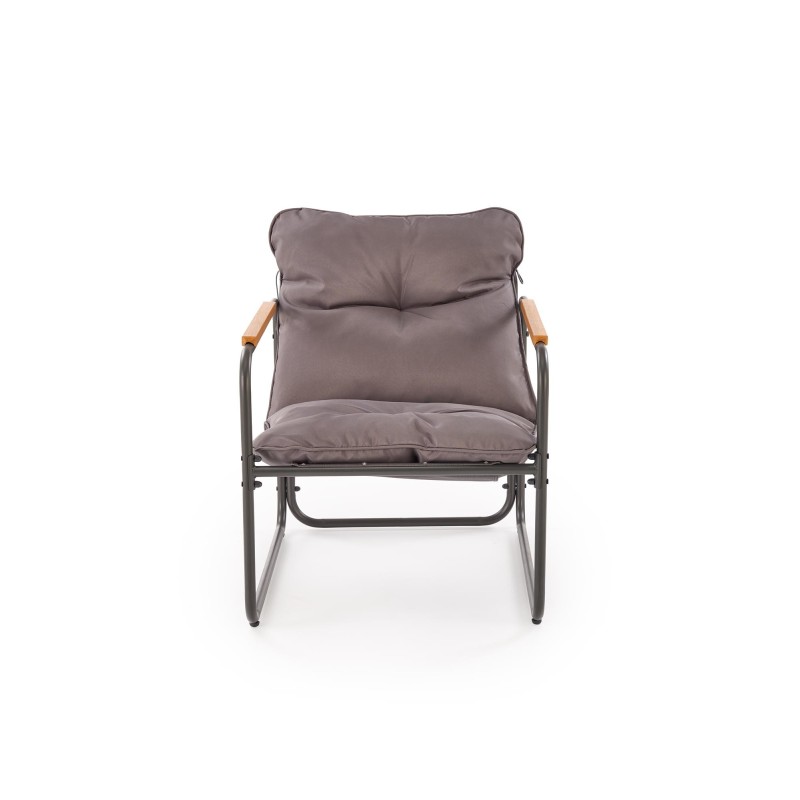 HUDSON, zestaw ogrodowy ( sofa, fotel 2x, ława ), popielaty / brązowy (1p 1zestaw)