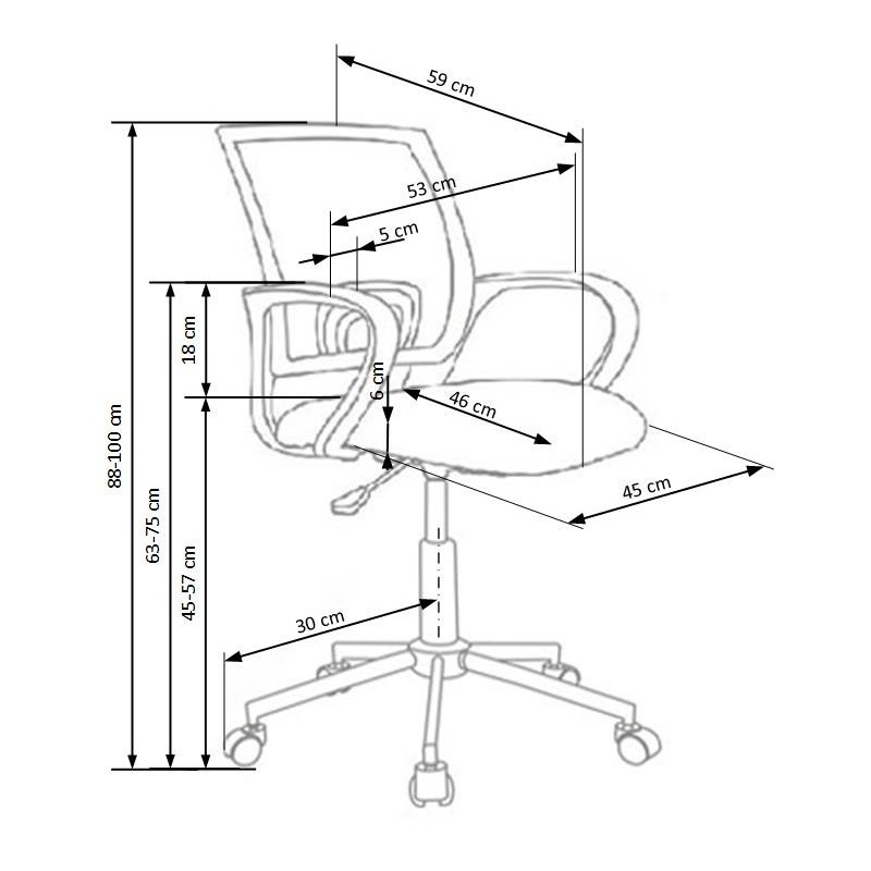 IBIS PARIS fotel młodzieżowy wielobarwny