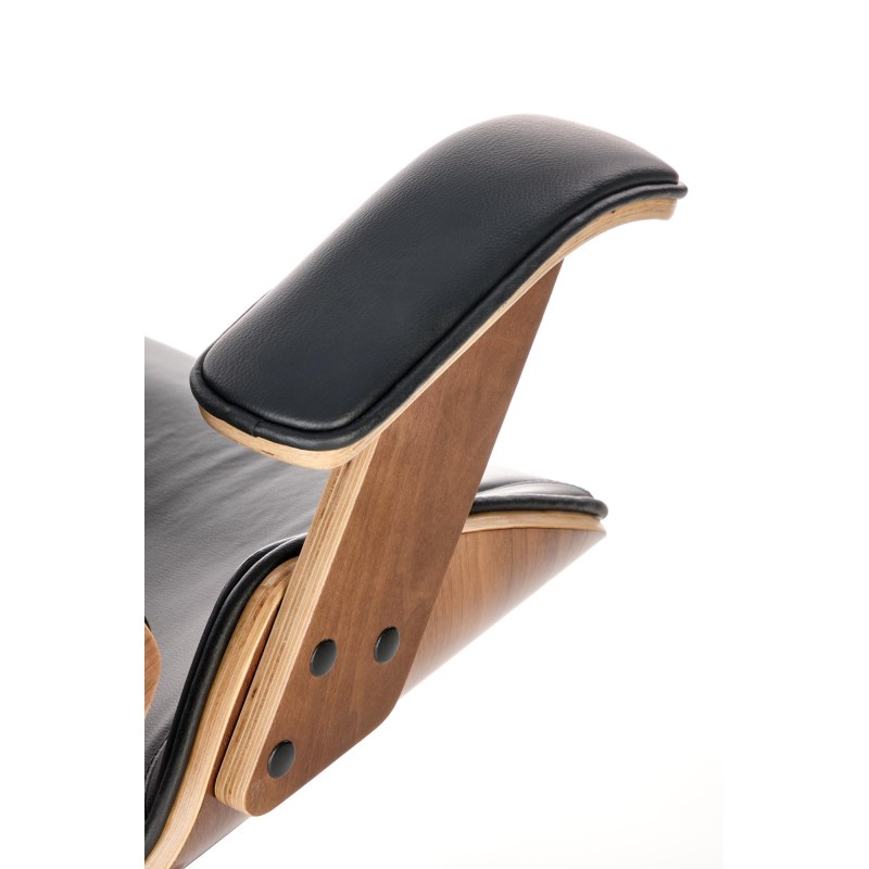 IGNAZIO fotel obrotowy, orzechowy-czarny (1p 1szt)