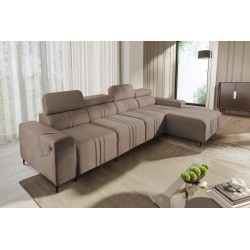 Verona XII Corner Sofa with Sleeping Function Velvet, Vena 14 - A Practical and Elegant Piece of Furniture for Your Living Room