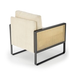 ILARIO fotel wypoczynkowy, czarny / naturalny (1p 1szt)