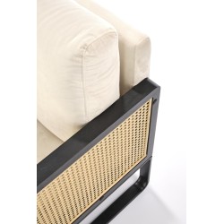 ILARIO fotel wypoczynkowy, czarny / naturalny (1p 1szt)