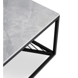 INFINITY 2 ława, popielaty marmur / czarny (2p 1szt)