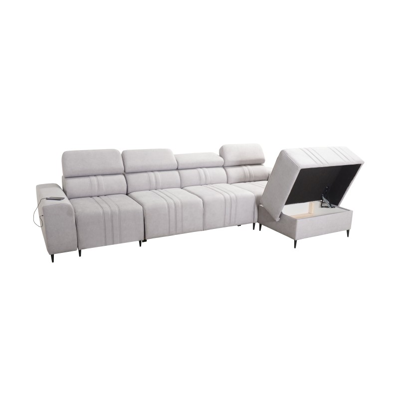 Verona XII Corner Sofa with Sleeping Function Velvet, Vena 14 - A Practical and Elegant Piece of Furniture for Your Living Room Verona XII Corner Sofa with Sleeping Function Velvet, Vena 14 - A Practical and Elegant Piece of Furniture for Your Living Room