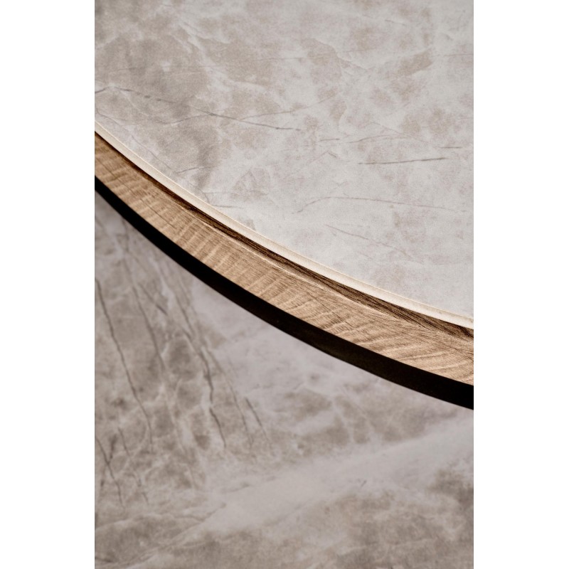 ITAKA zestaw 2 ław, popielaty marmur / grafitowy (1p 1szt)