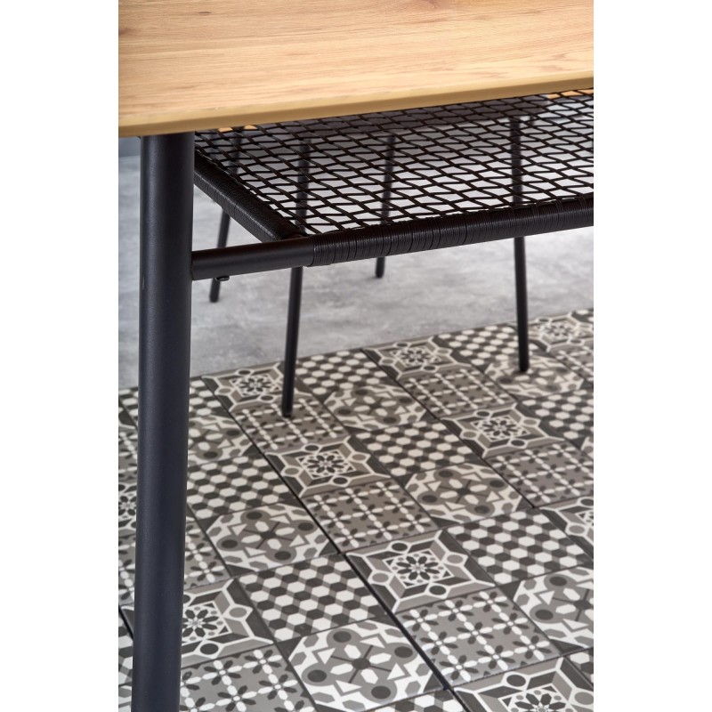 JACKSON stół, blat - dąb złoty, noga - czarny (2p 1szt)