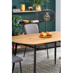 JACKSON stół, blat - dąb złoty, noga - czarny (2p 1szt)