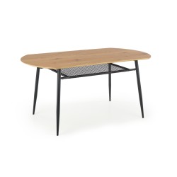 JACKSON stół, blat - dąb złoty, noga - czarny (2p 1szt)