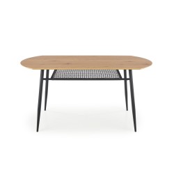 JACKSON stół, blat - dąb złoty, noga - czarny (2p 1szt)