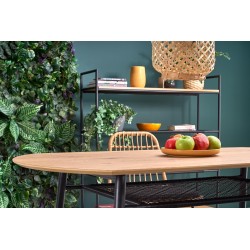 JACKSON stół, blat - dąb złoty, noga - czarny (2p 1szt)