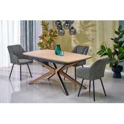 JAMES stół rozkładany, naturalny / czarny (2p 1szt)