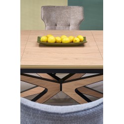 JAMES stół rozkładany, naturalny / czarny (2p 1szt)