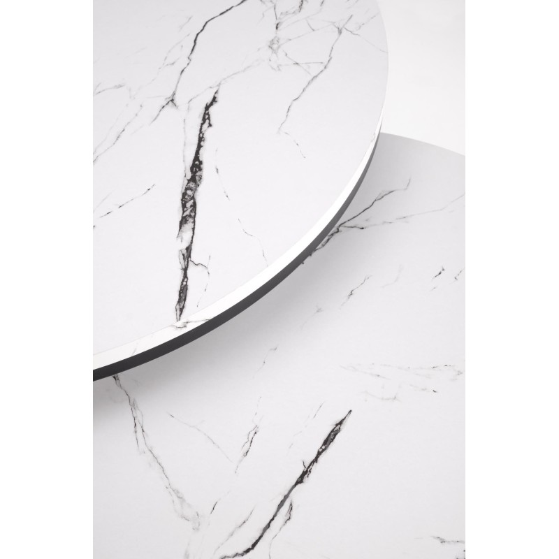 JAVA zestaw 2 ław, biały marmur / czarny (1p 1szt)