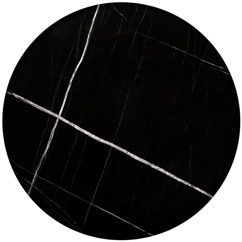 JULIETA zestaw 2 ław, czarny marmur / czarny (1p 1szt)