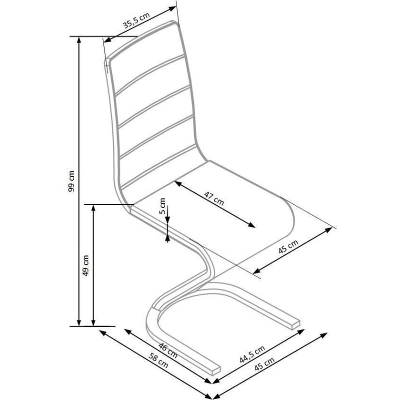 K194 krzesło czarny (1p 2szt)