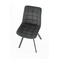 K332 krzesło nogi - czarne, siedzisko - ciemny popiel (1p 2szt)