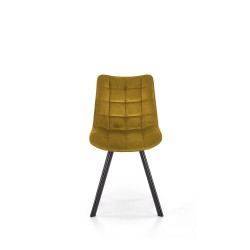 K332 krzesło nogi - czarne, siedzisko - musztardowy (1p 2szt)