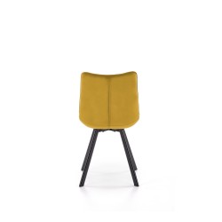 K332 krzesło nogi - czarne, siedzisko - musztardowy (1p 2szt)
