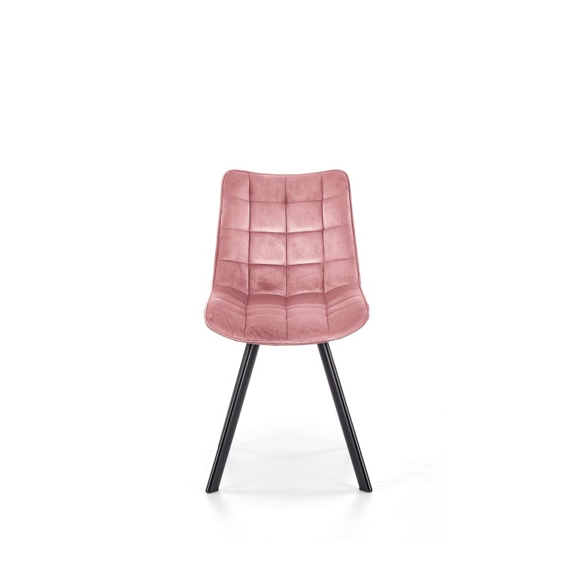 K332 krzesło nogi - czarne, siedzisko - różowy (1p 2szt)