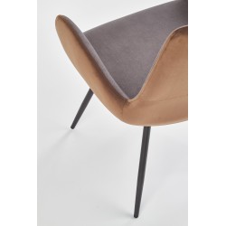 K392 krzesło popielaty / brązowy (2p 4szt)
