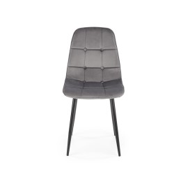 K417 krzesło popielaty velvet (1p 4szt)