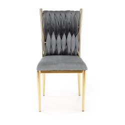 K436 krzesło popielaty/złoty (1p 2szt)