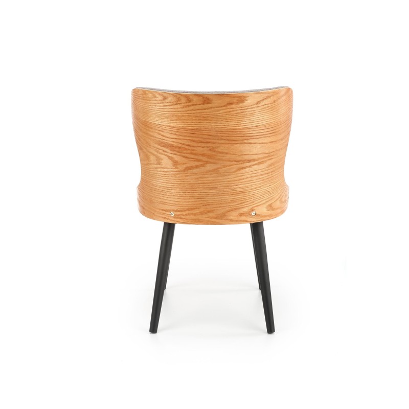 K452 krzesło popielaty/dąb naturalny (2p 2szt)