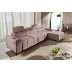 Verona XII Corner Sofa with Sleeping Function Velour, Vena 10 - A Practical and Elegant Piece of Furniture for Your Living Room