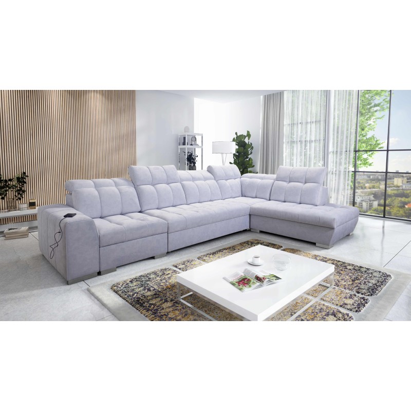 Prisma XI corner sofa with sleeping function and USB port - elegance and comfort Prisma XI corner sofa with sleeping function and USB port - elegance and comfort