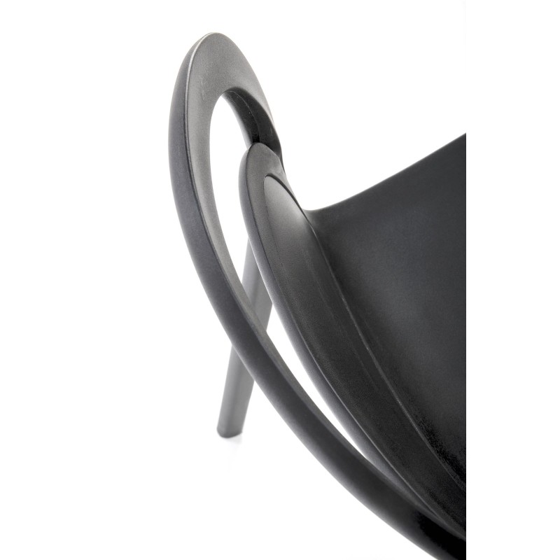 K490 krzesło plastik czarny(1p 4szt)